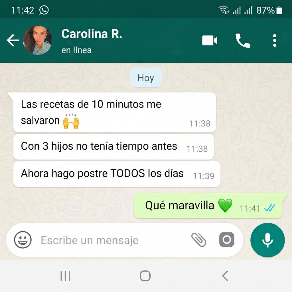 Conversación de WhatsApp con Carolina R.